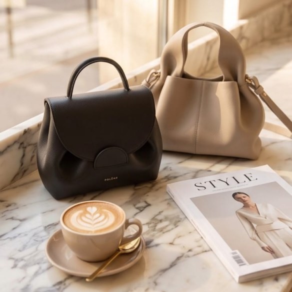 Black & taupe mini bags